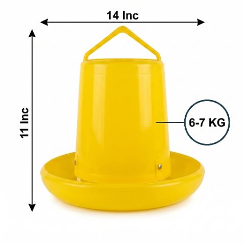 Poultry Feeder / Chicken Feed Bucket, Size 6-7 Kg (Large)
