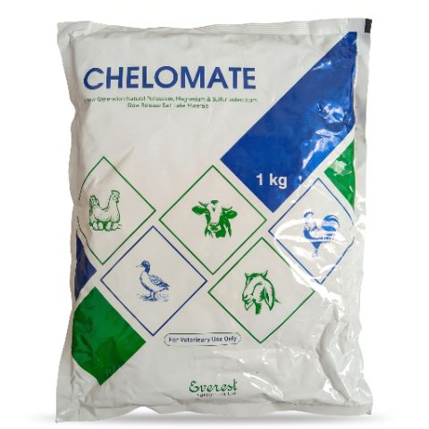 Chelomate 1 Kg - Natural Potassium, Magnesium & Sulfur Slow Release Salt Lake Minerals for Livestock & Poultry